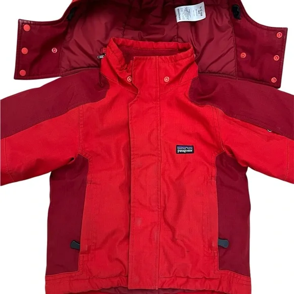 Kids Patagonia Red Ski Jacket XXS 3-4 - Picture 6 of 8